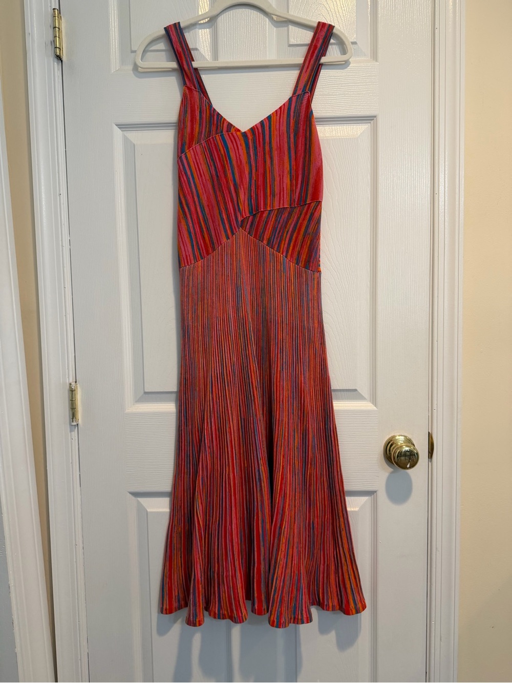 Scoop NYC Multicolor Red Stripe Maxi Dress